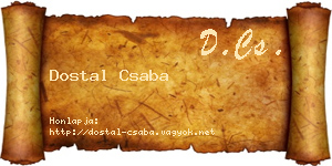 Dostal Csaba névjegykártya