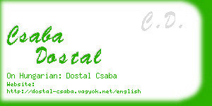 csaba dostal business card